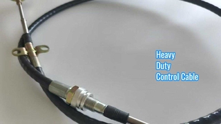 나사형 격벽 및 로드 엔드가 있는 견고한 푸시-풀 제어 케이블