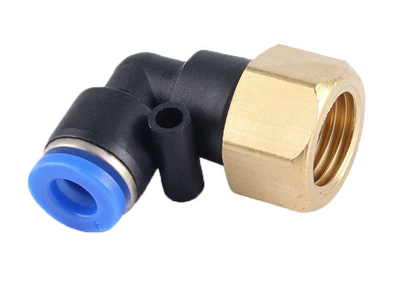 PLF 시리즈 푸시 커넥트 에어 피팅 90도 Pneumatic Tube 남성 팔꿈치 1/4 "NPT 스레드