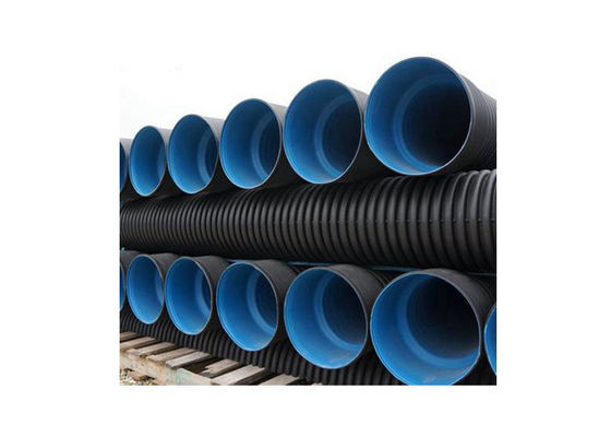 SN8 매장 하수 파이프 이중 벽 폴리에틸렌 HDPE 하수 파이프