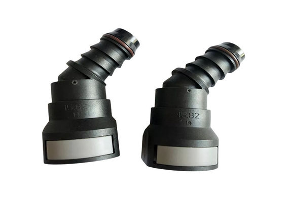 EPDM 연료 액체 플라스틱 빠른 커넥터 15.82mm 45도