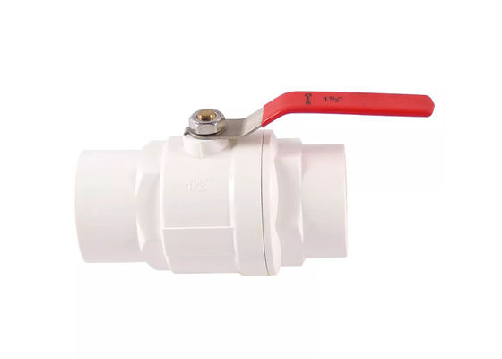 1/2" 4" ABS 크롬 삽입 PVC 두 조각 볼 밸브 스테인리스 스틸 손잡이