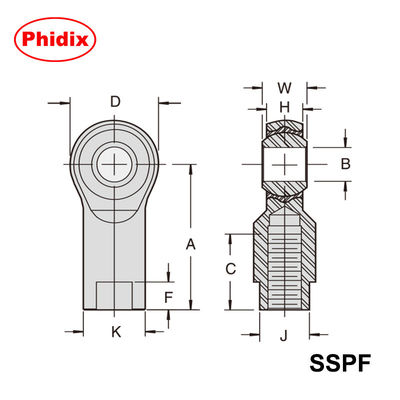 해양 스테인리스 스틸 로드 엔드